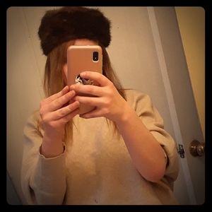 Mink fur cap